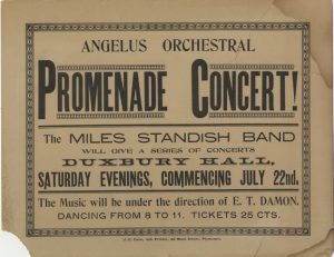 Miles Standish Band Concert broadside
